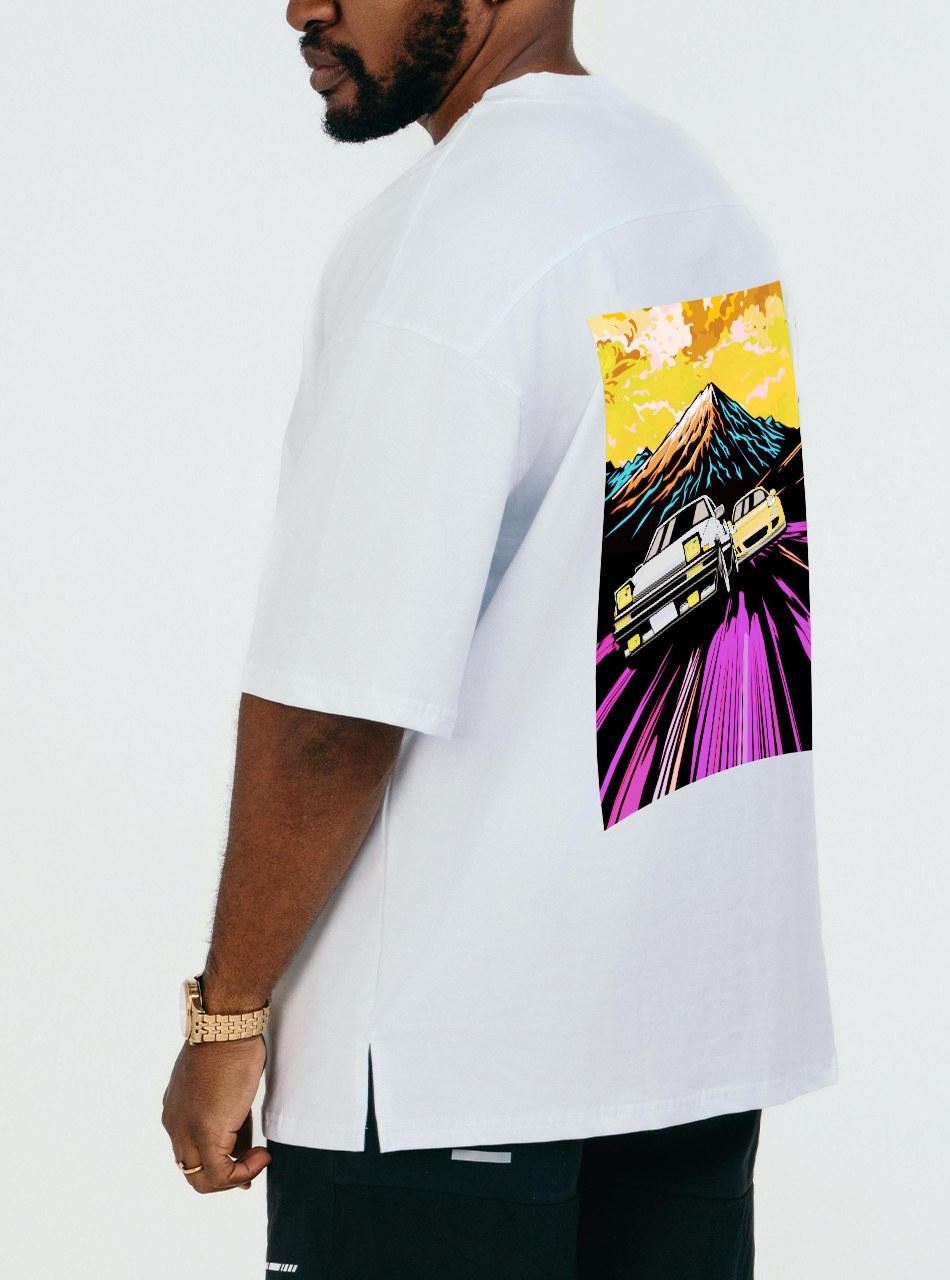 Downslide mountain touge back-print tee